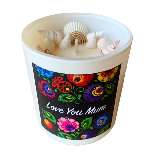 Hunter Gatherer / Pure soy wax shell candle / LOVE YOU MUM / Boxed