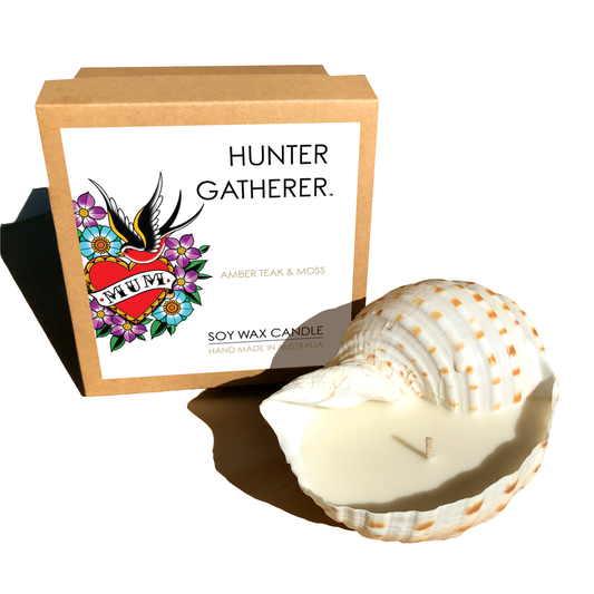 MUM / Tattoo Design / Seashell Soy Wax Candle / Tonna / Boxed / 3 SIZES