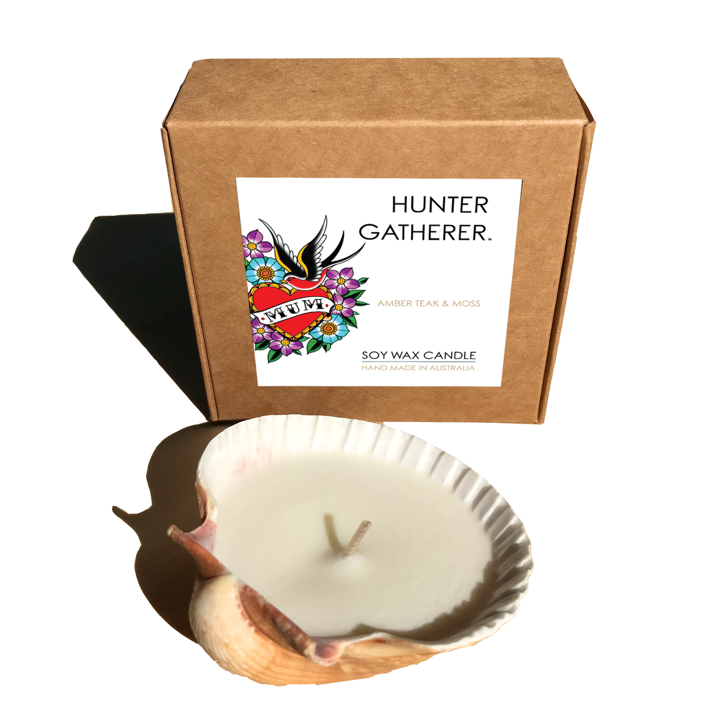 Shell Candle | MUM | Tattoo Design | Scallop | Hunter Gatherer