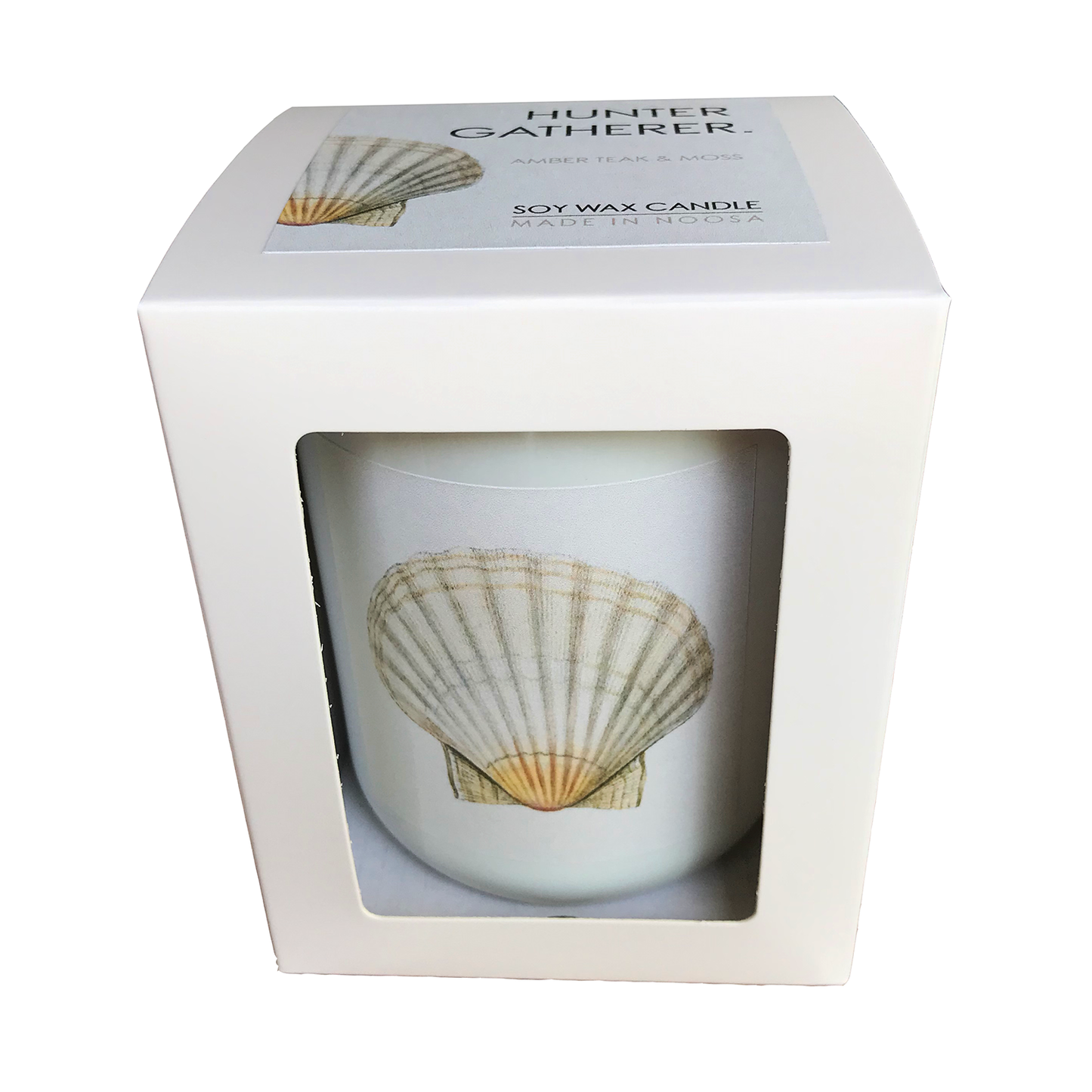 Hunter Gatherer / Pure soy wax shell candle / SCALLOP SHELL DESIGN / Boxed
