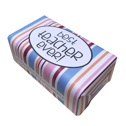 Best Teacher Ever Gift Soap | Stripey | 200g