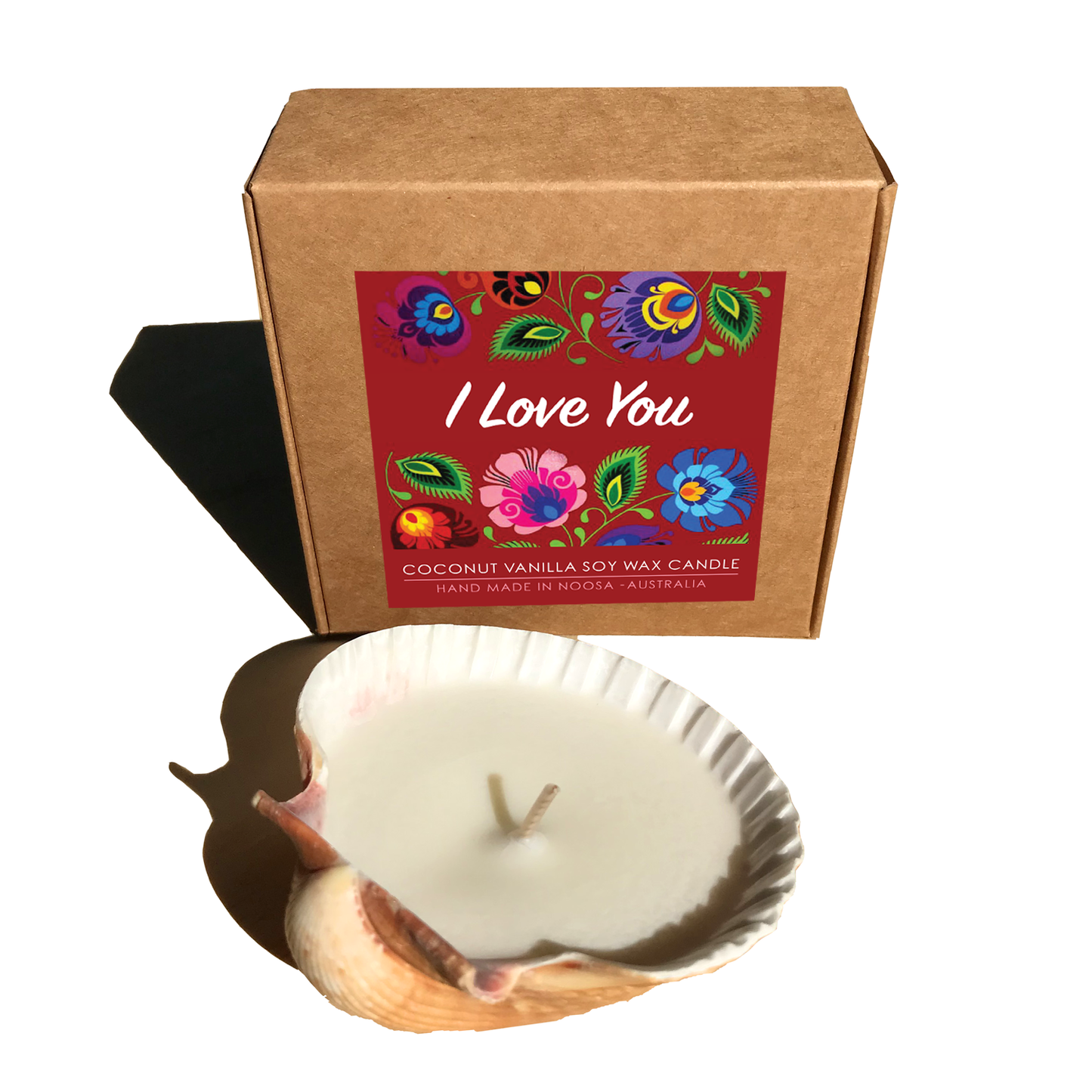 Shell Candle | I Love You Message | Scallop | Hunter Gatherer