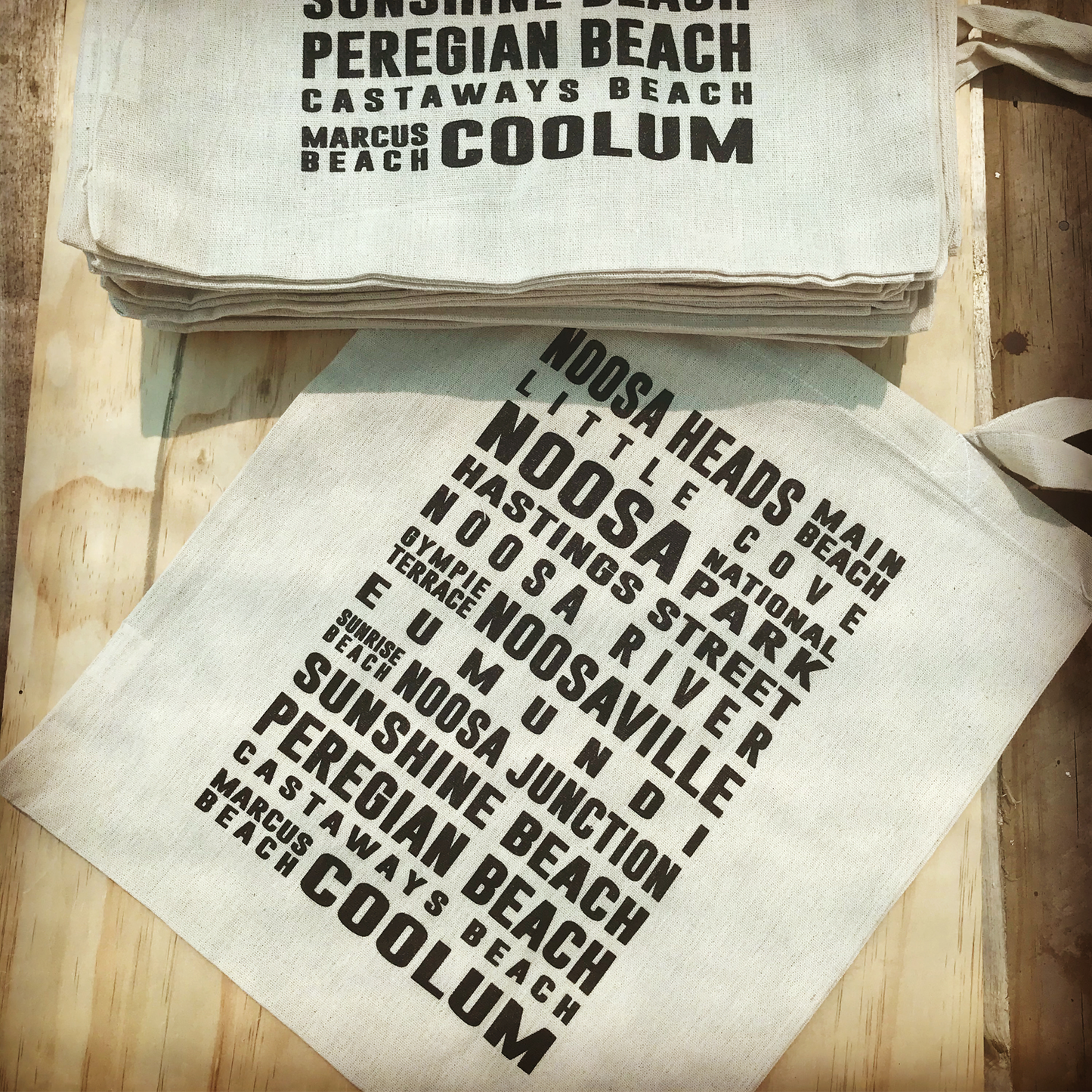 Hemp Tote Bag / Noosa desto print