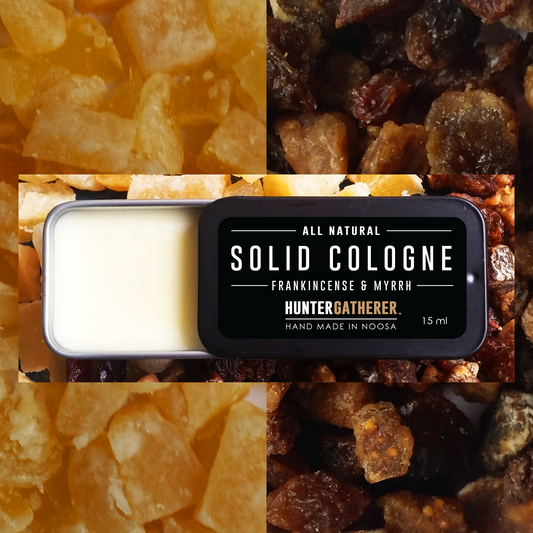 All Natural Solid Cologne | Frankincense & Myrrh – Hunter Gatherer