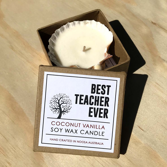 Best Teacher Gift | Shell Candle | Scented Soy Wax